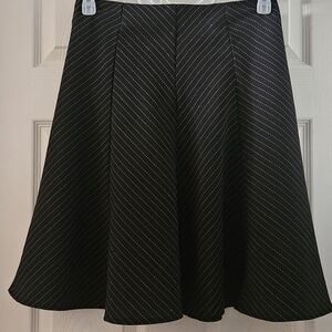 Flared Pinstriped Skirt